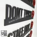 Modern Acrylic Notice Sign (No Smoking / Staff Only) view 2