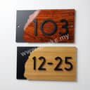 Custom Wood & Acrylic House Number Plate view 3