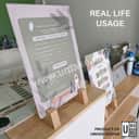 Rubberwood & Acrylic Menu / Poster Standee | 2-in-1 Cafe Display Stand view 3