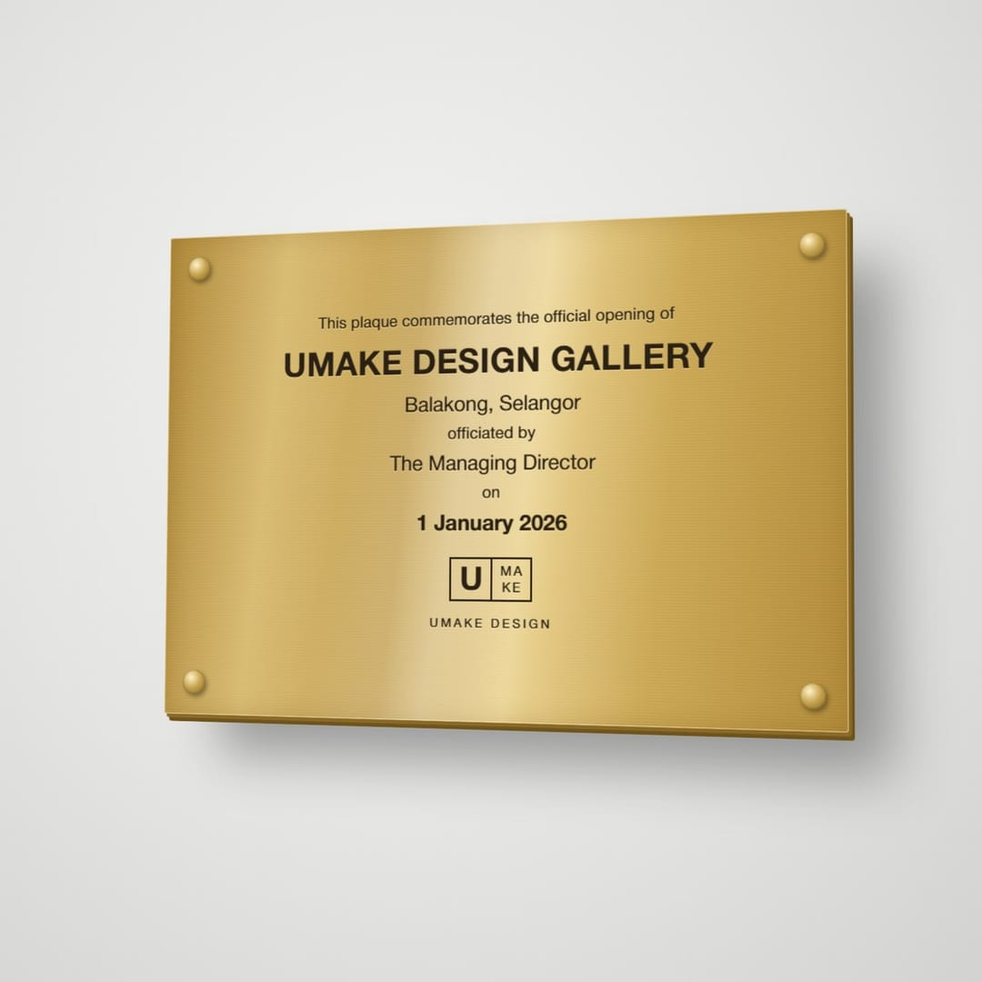 Opening Ceremony Stainless Steel Plaque