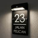 Solar LED House Number Plate view 3