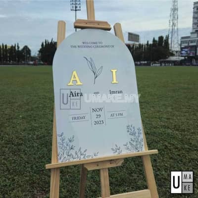Acrylic Wedding Welcome Board: Size, Wording and Cost in Malaysia