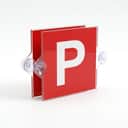 Acrylic P License Sign with Suction Cup (2pcs) view 1