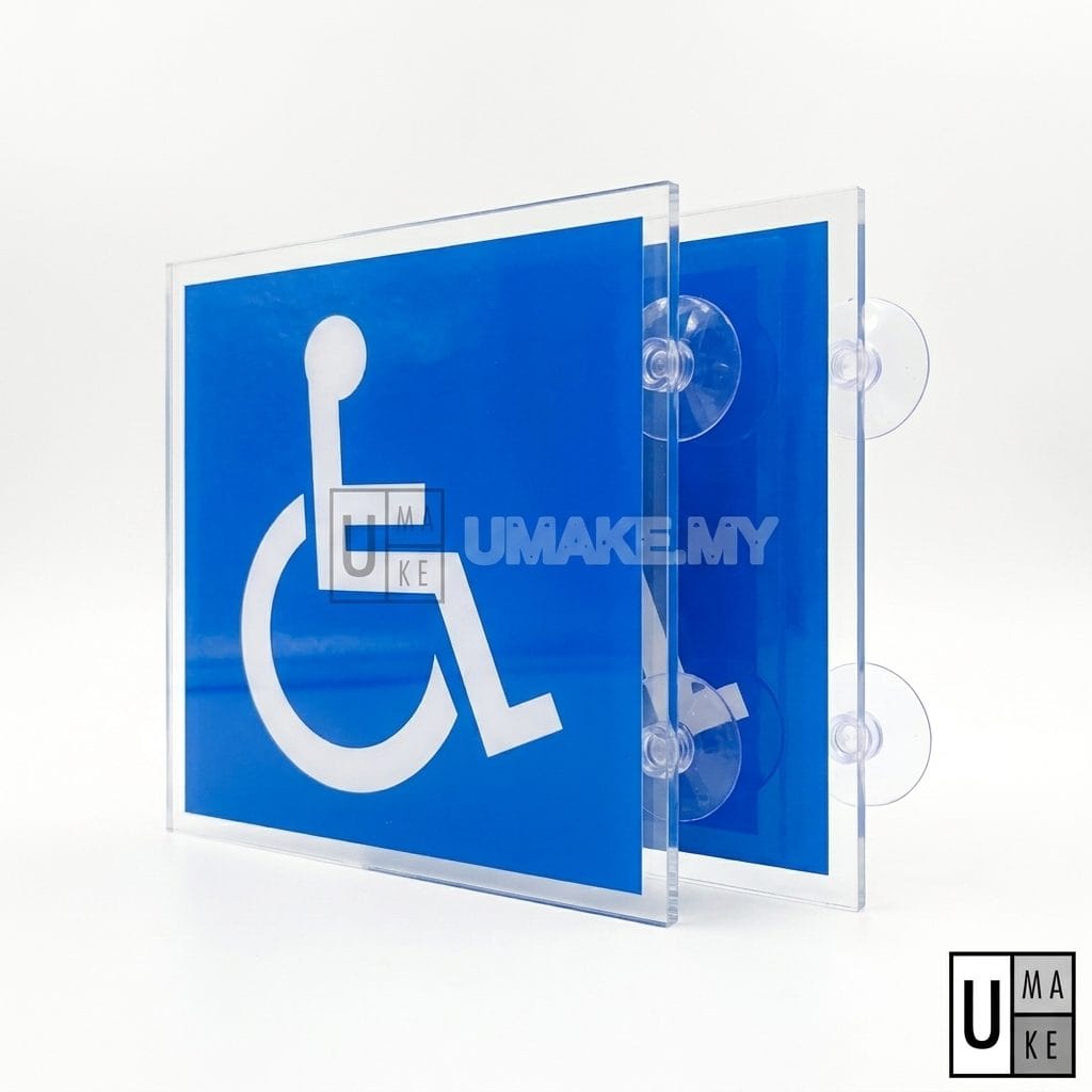 Acrylic OKU In-Car Sign with Suction Cup (2pcs)