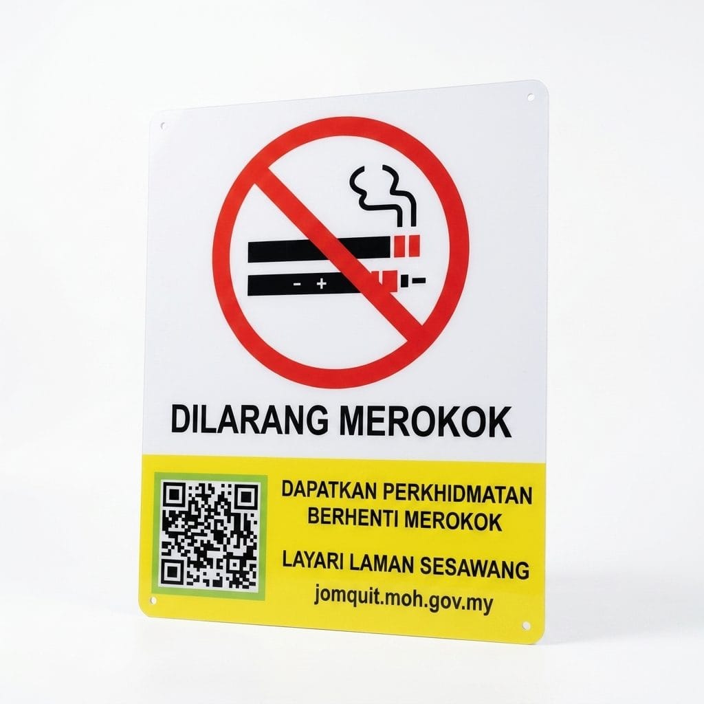 No Smoking & Tobacco Sales Warning Sign (KKM)