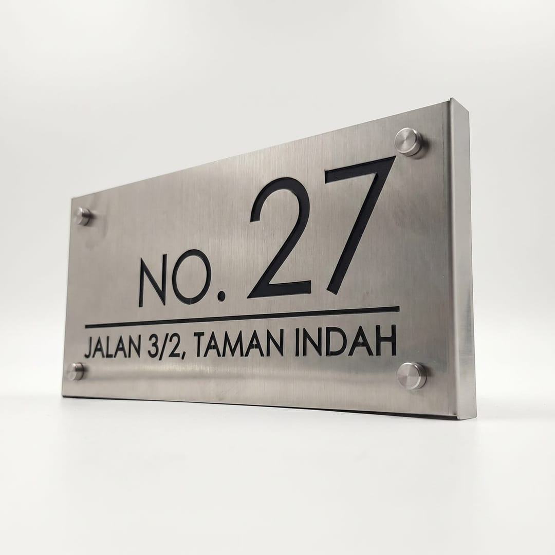 304 Stainless Steel Laser House Number Plate — studio cover