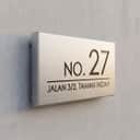 304 Stainless Steel 白钢 Laser House Numbers Plate Address Plate Modern Unique Standard Design Metal view 2