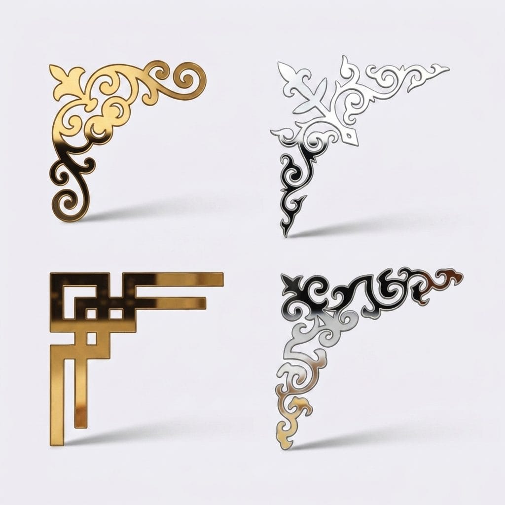 3D Acrylic Mirror Corner Decor