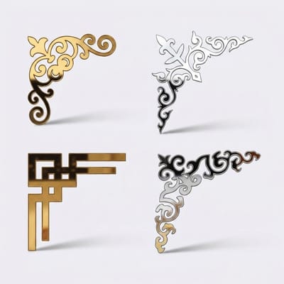 3D Acrylic Mirror Corner Decor