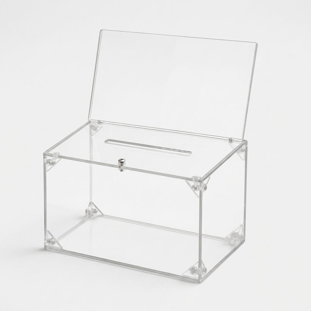 Acrylic Donation Box with Lock