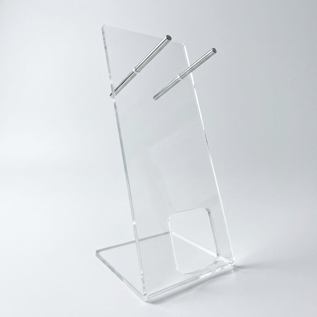 Acrylic Hair Dryer Display Stand | Vanity & Salon Holder (Tempat Paparan Pengering Rambut)