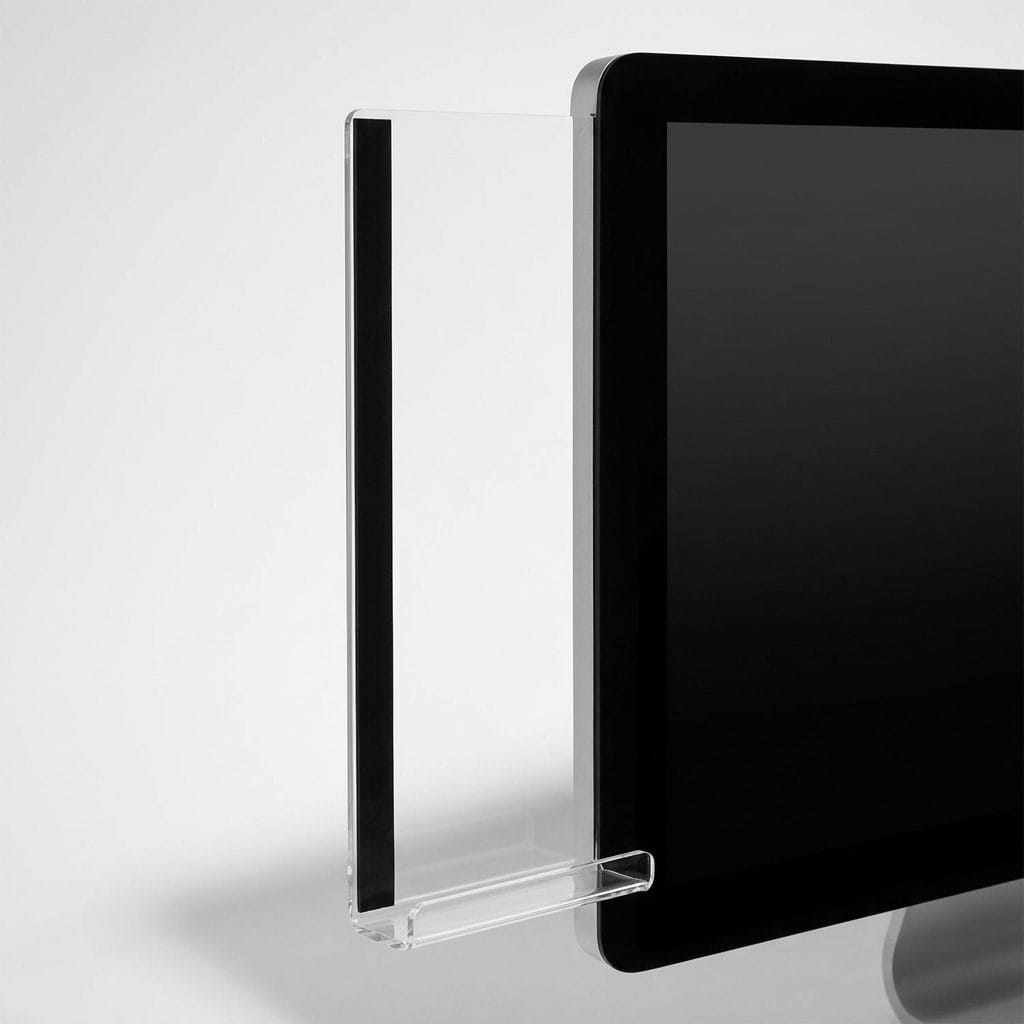 Acrylic Monitor Memo Board | Computer Side Notes Board with Phone Holder