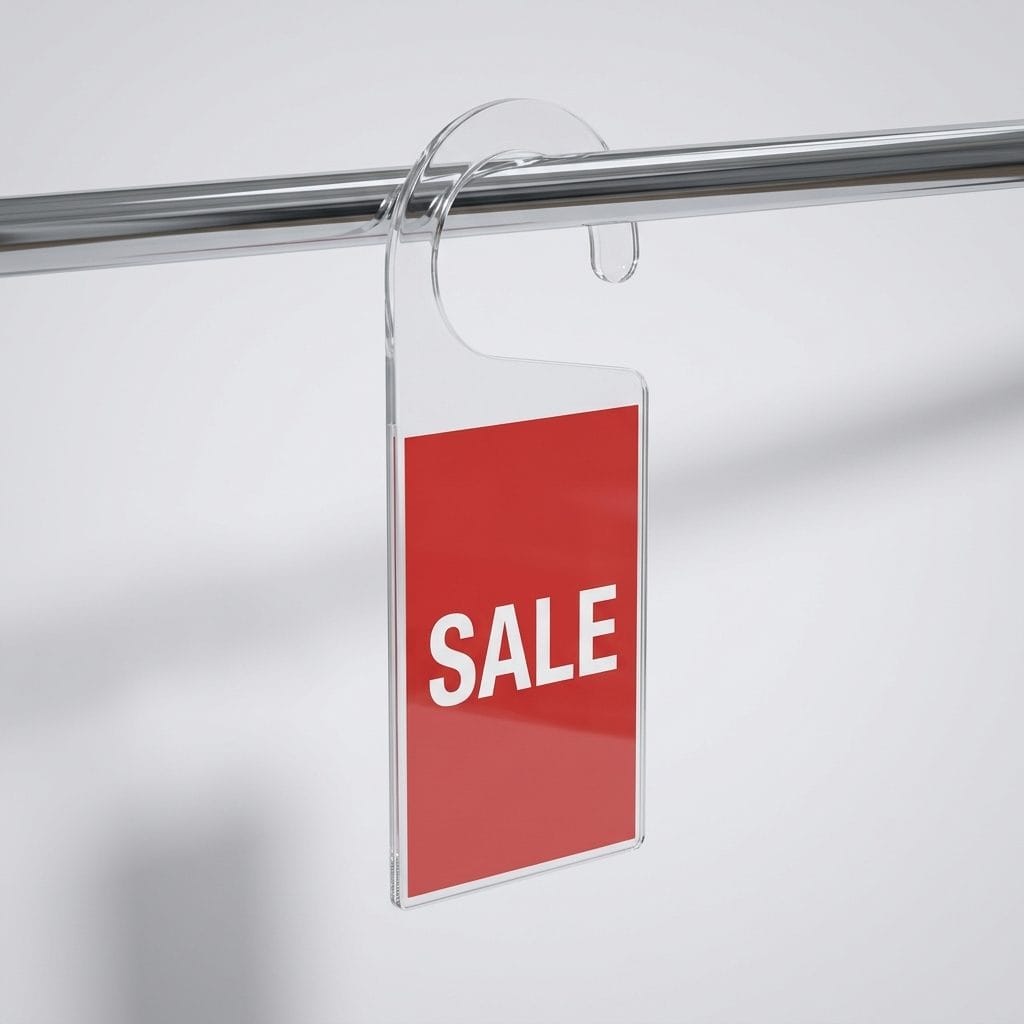 Acrylic Hanger Price Tag Display (A6)