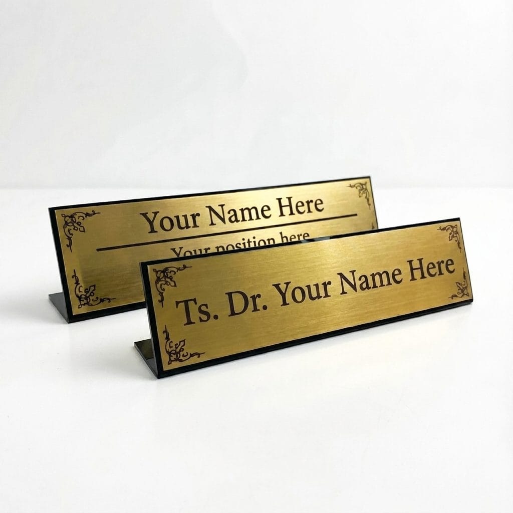 Acrylic Table Signage with Custom Wordings (L Shape)