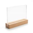 Acrylic Table Standing Signage with Wood Base view 1