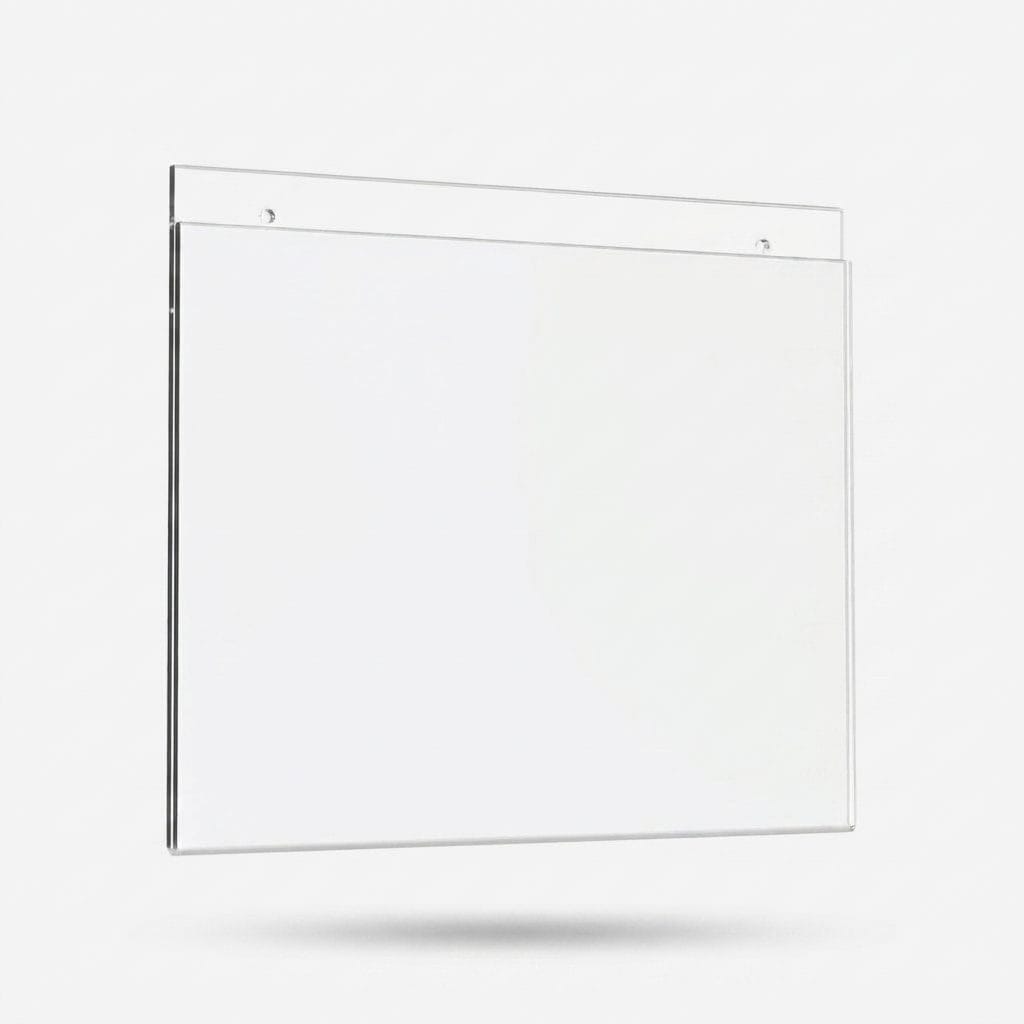 Acrylic Wall-Mounted Sign Holder Picture Frame | A3 A4 A5 Portrait & Landscape (with Screws)