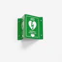 AED Emergency Defibrillator Projecting Sign | L-Shape / V-Shape Acrylic Safe Condition Signage view 1