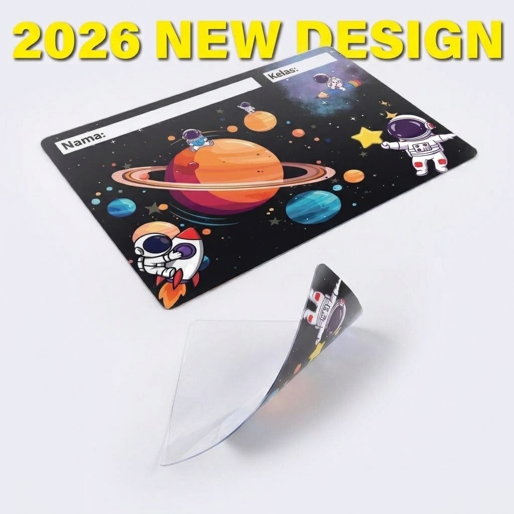 Alas Meja Murid Sekolah 2026 | Student Desk Table Cover Wrap Decor (PVC, 16 Designs)