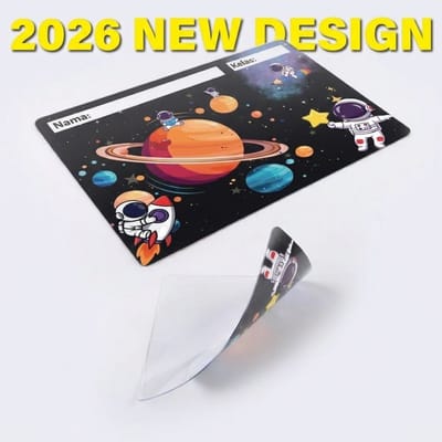 Alas Meja Murid Sekolah 2026 | Student Desk Table Cover Wrap Decor (PVC, 16 Designs)