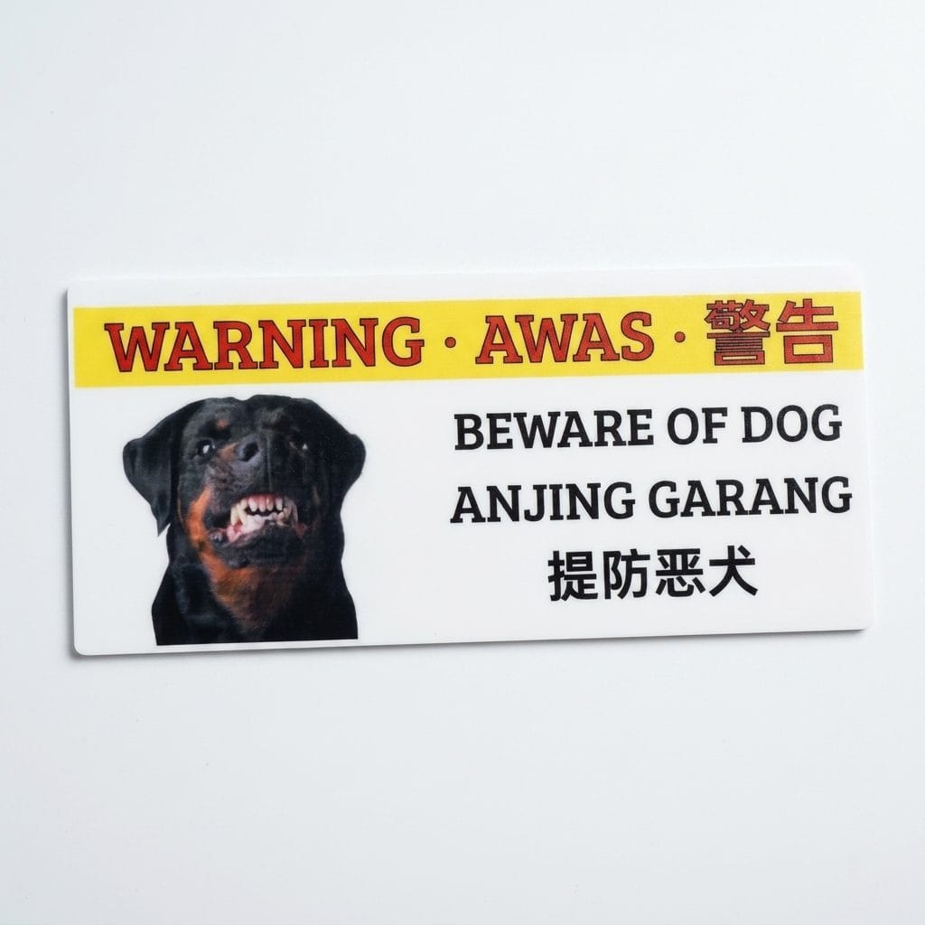 Beware of Dog Warning Sign