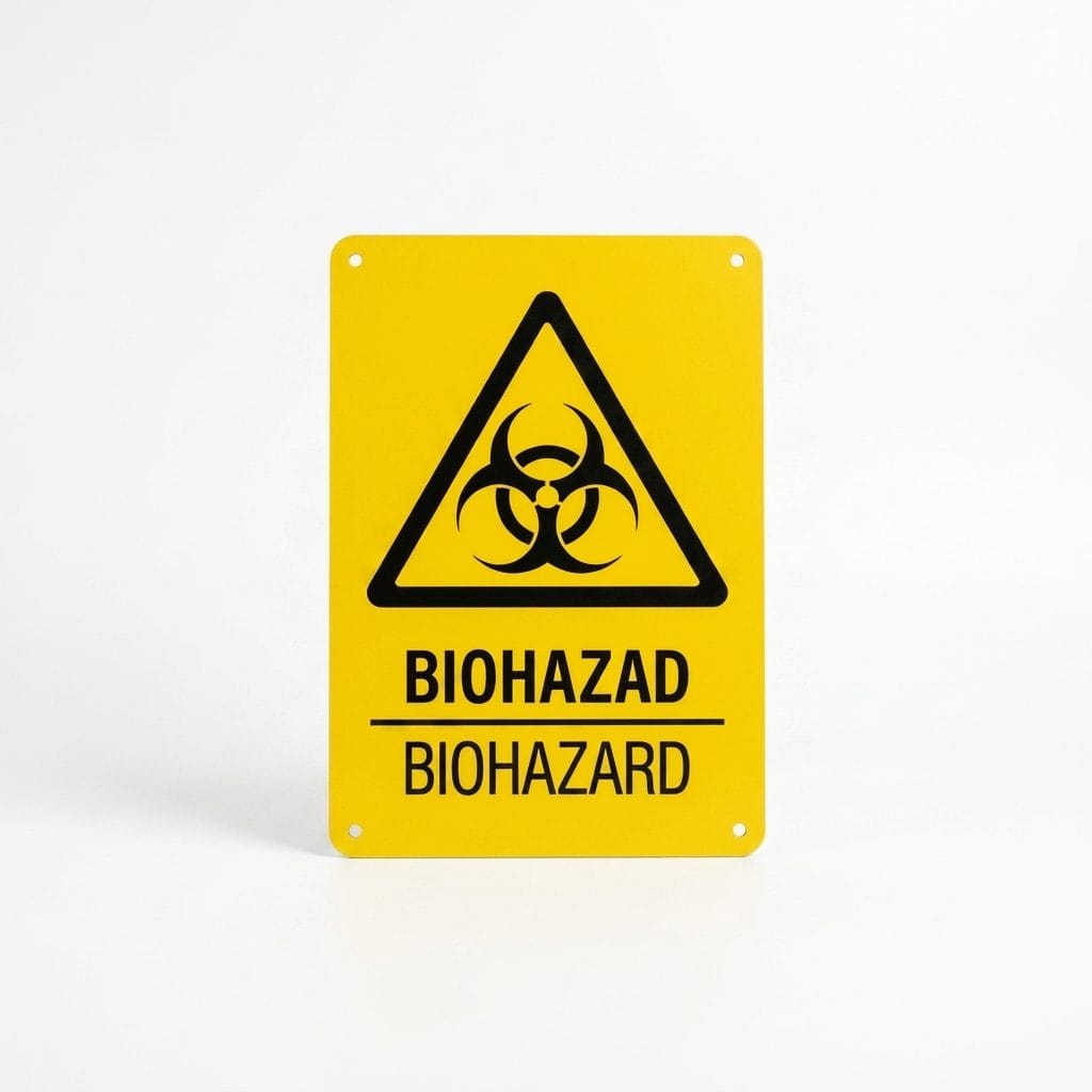 Biohazard Warning Sign (Biohazad) | Biological Hazard Signage — 1.5mm PVC HIPS