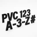 Black PVC 3D Letters (A-Z, 0-9) view 1