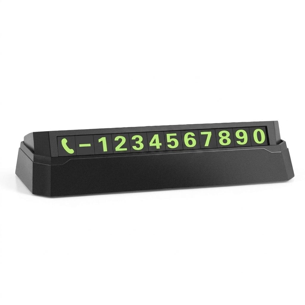 Glow-in-the-Dark Temporary Parking Number