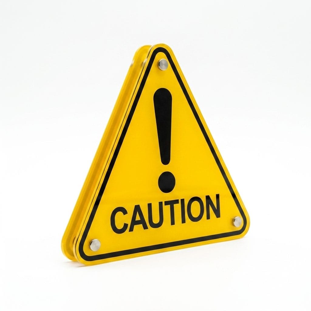 Acrylic Caution & Warning Sign