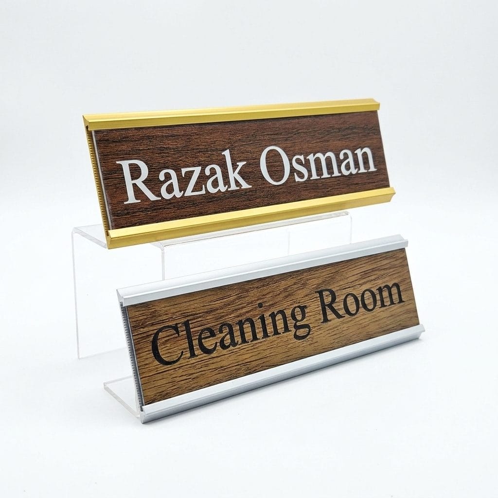 Acrylic & Aluminium Office Name Plate (Changeable)