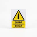 Compressed Gas Cylinder Warning Sign (Bahaya Silinder Gas Termampat) | Danger Gas Hazard Signage — 1.5mm PVC HIPS view 1