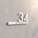 Contemporary Cut Out Modern House Number Sign Printed Address Signage - tanda rumah custom- 门牌定制商用家用 view 2