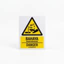 Corrosive Danger Sign (Bahaya Bahan Mengakis) | Corrosive Chemical Warning — 1.5mm PVC HIPS view 1