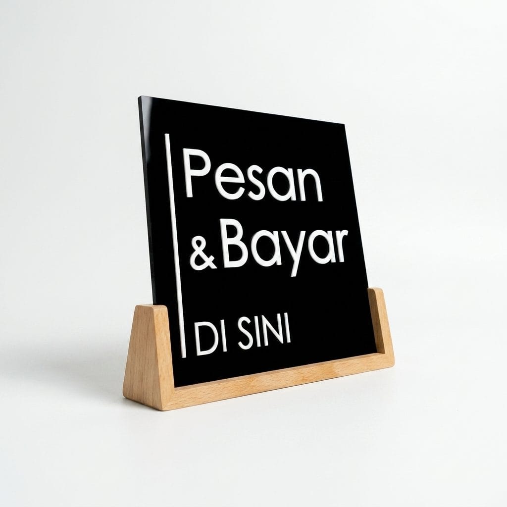 Acrylic Counter Sign Stand