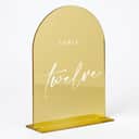 Custom Acrylic Table Signage T Shape (double sided or single sided view) view 1