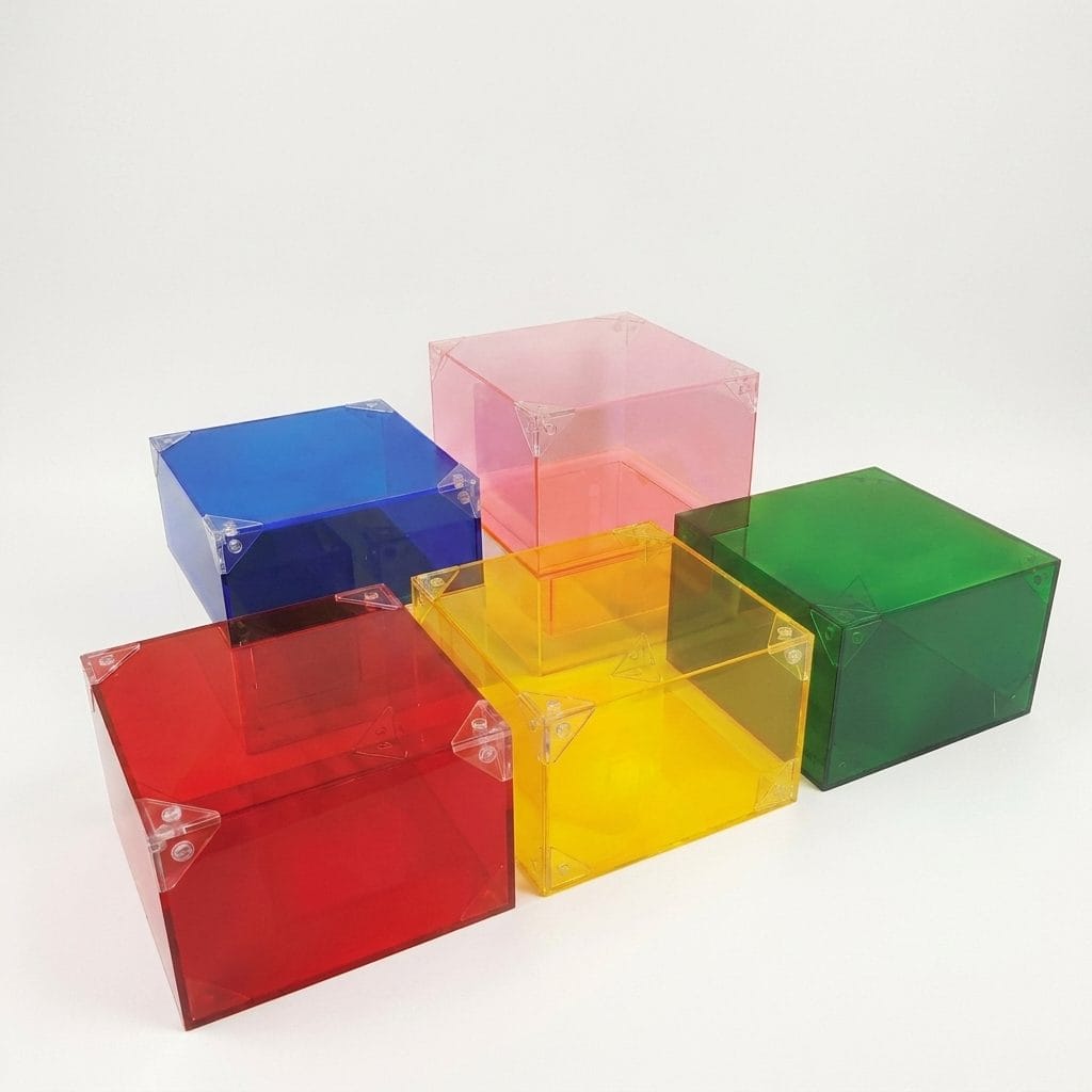 Custom Colourful Tinted Acrylic Display Box | Dustproof Case & Organizer