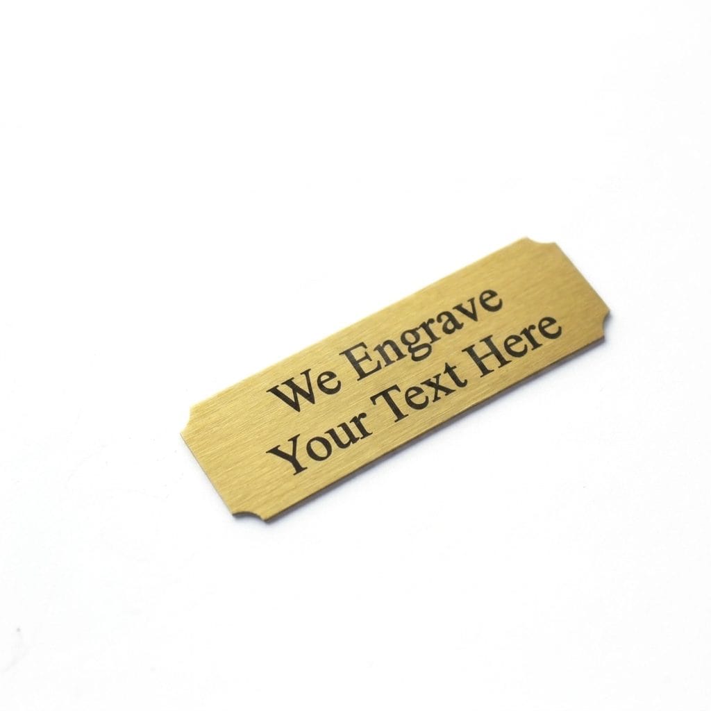 Engraved Stainless Steel Label Plate (Gold/Silver)