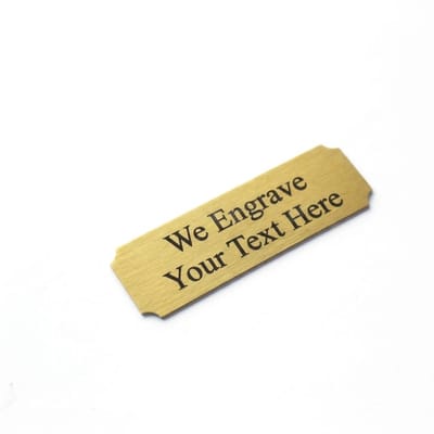 Engraved Stainless Steel Label Plate (Gold/Silver)