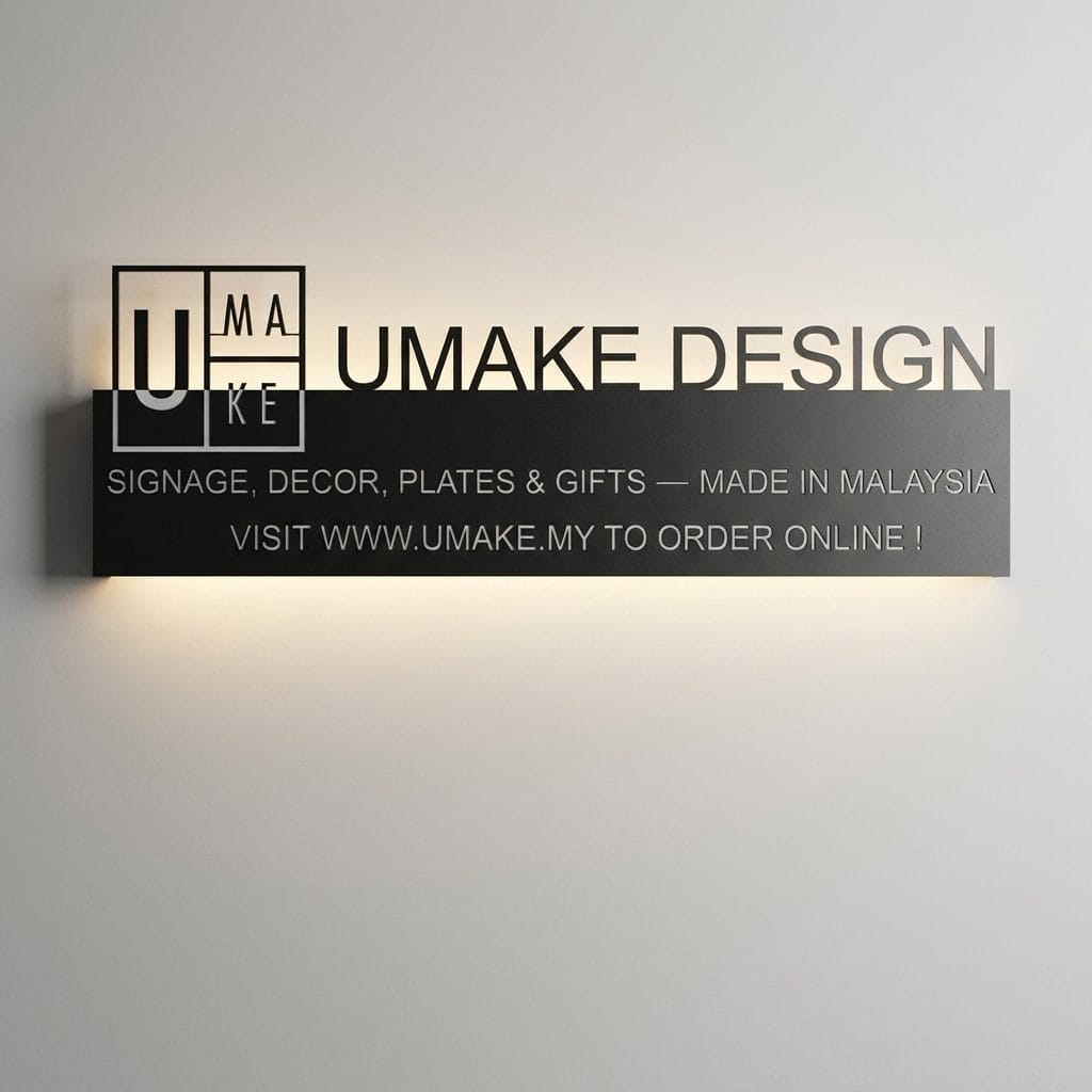 Custom LED Metal Business Signboard | Backlit Personalised Logo Sign