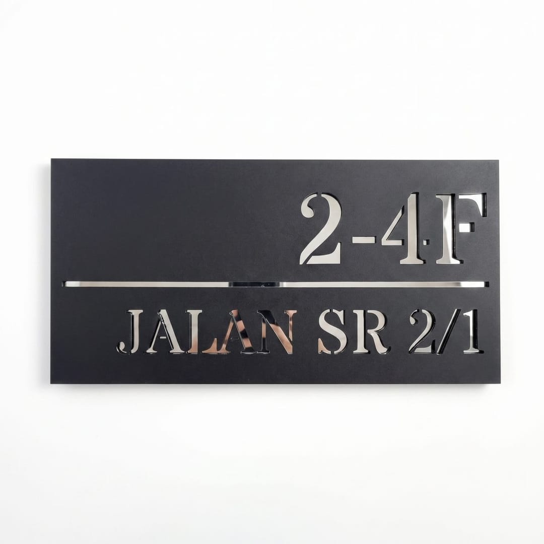 Custom Modern Acrylic House Number Plate — studio cover