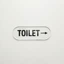Toilet Direction Signage with Arrow view 1