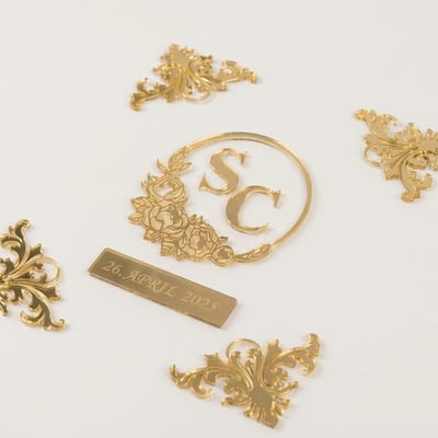 Custom Gold Mirror Nikkah Certificate Cover