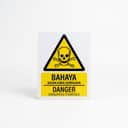 Dangerous Chemicals Warning Sign (Bahaya Bahan Kimia Berbahaya) | Danger Toxic Hazard Signage — 1.5mm PVC HIPS view 1