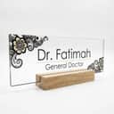 Acrylic Desk Name Plate (Wood Base) view 1