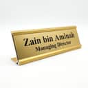 Metallic Acrylic Desk Name Plate (Aluminium Frame) view 1