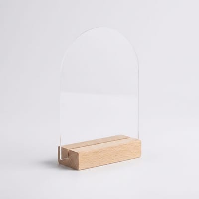 DIY Acrylic Table Number with Wooden Base