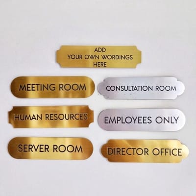 Acrylic Door Sign (Custom Text, 4 Shapes)