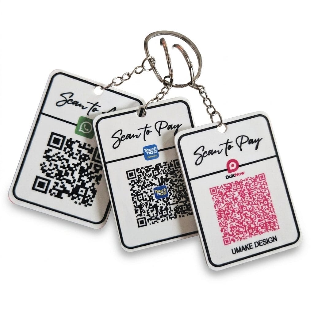 Acrylic QR Code Payment Keychain (DuitNow / TNG)