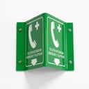 Emergency Telephone Projecting Sign | L-Shape / V-Shape Acrylic Safe Condition Signage view 1