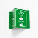 Eye Wash Projecting Sign | L-Shape / V-Shape Acrylic Safe Condition Signage view 1