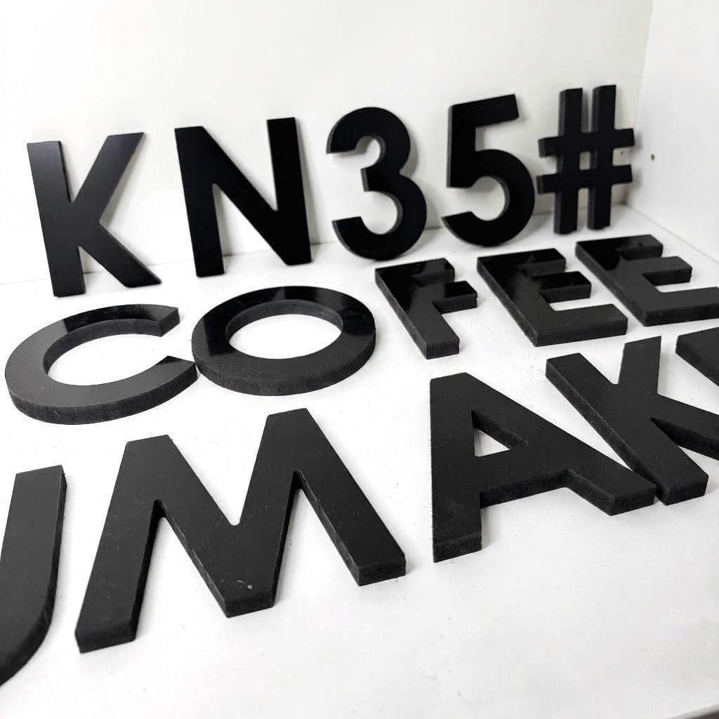 Flat Cut PVC Letters - 25mm, 15mm, 10mm or 5mm
